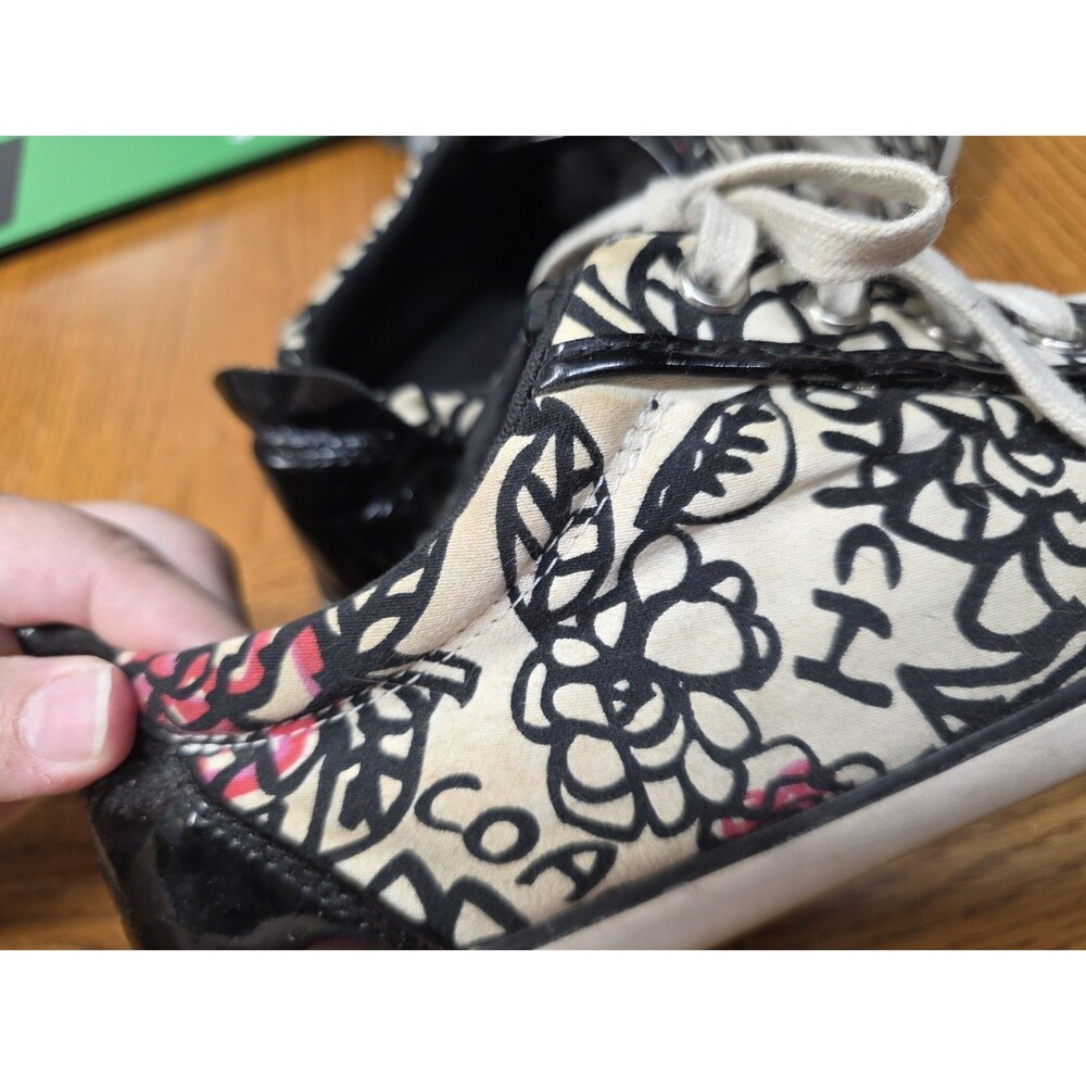 Coach Women's Barrett Poppy Canvas Shoes Sneakers Floral Women's Size 11B - Picture 6 of 16